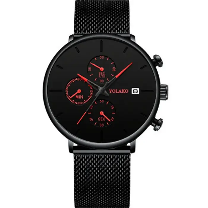 La montre pour hommes avec un bracelet en acier léger de luxe exude un style simple et élégant, rétr