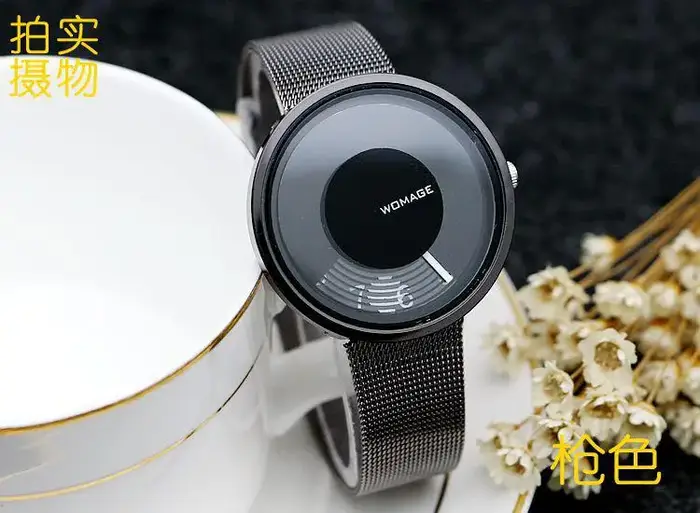 2019 mode vente chaude marque Womage femmes homme Unsex maille acier montre-bracelet Style populaire Quartz étudiant montres concepteur Unique