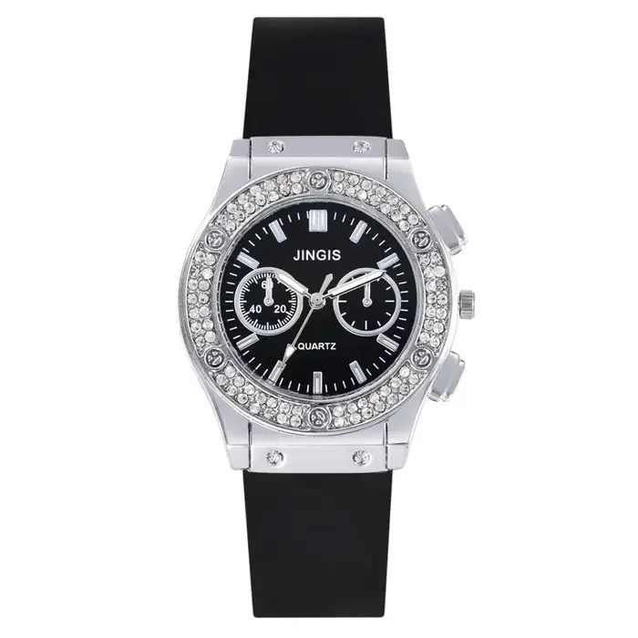 Mode femmes montres de luxe marque décontracté femme en caoutchouc Quartz montres Simple Sport horlo