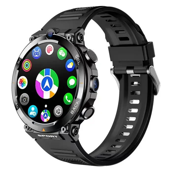 Montre connectée 4G LTE H10, 128 go, 500W, double caméra, appels vidéo, Wifi, NFC, accès aux portes,