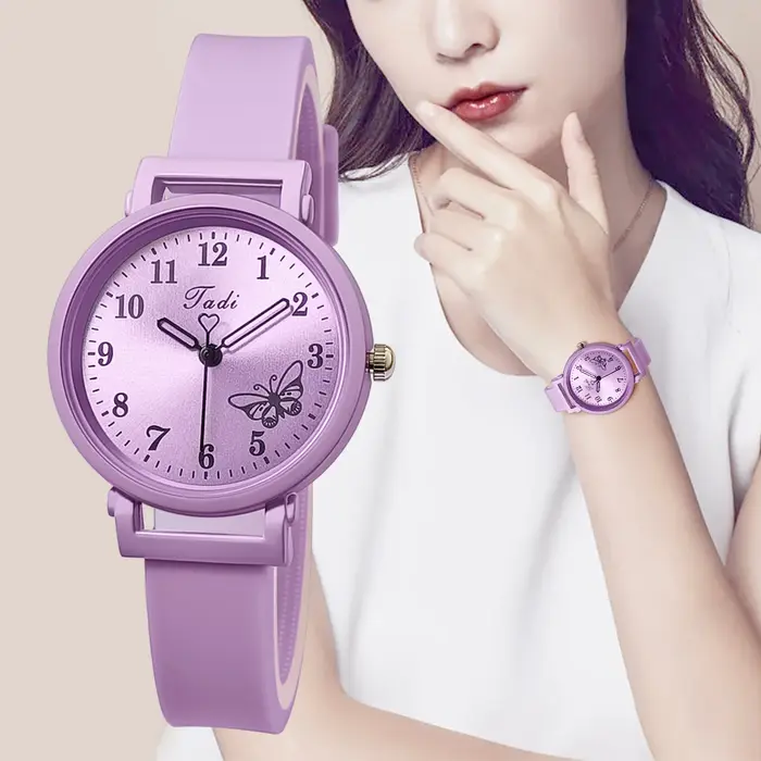 Montre pour femme bracelet en Silicone montre-bracelet montres à Quartz femmes horloge décontracté