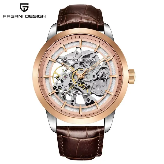 PAGANI UCO-Montres de sport en cuir pour hommes, montres étanches, modules mécaniques automatiques,