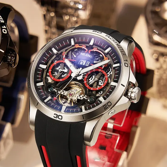 AILANG – montre à Tourbillon pour hommes, nouveau Design à la mode, étanche, automatique, mécanique,