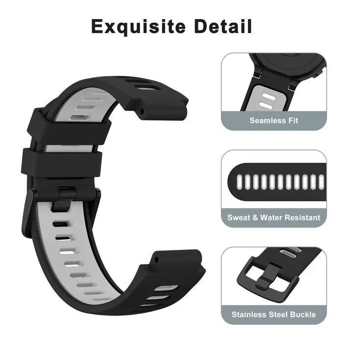 Bracelet de montre en Silicone pour Garmin Forerunner 735XT