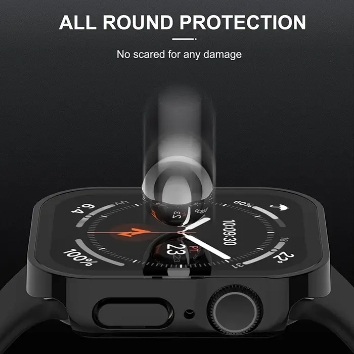 Verre + PC couverture pour Apple Watch boîtier série 11 10 42mm 46mm 45mm 41mm 44mm 40mm protecteur d'écran iWatch SE 6 7 8 9 étanche