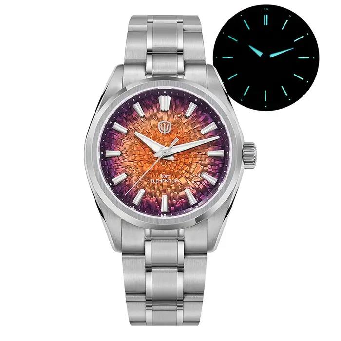 Watchdives WD0003C Nouvelle montre de luxe à cadran en titane effet cristal de glace Mouvement VH31 Verre saphir