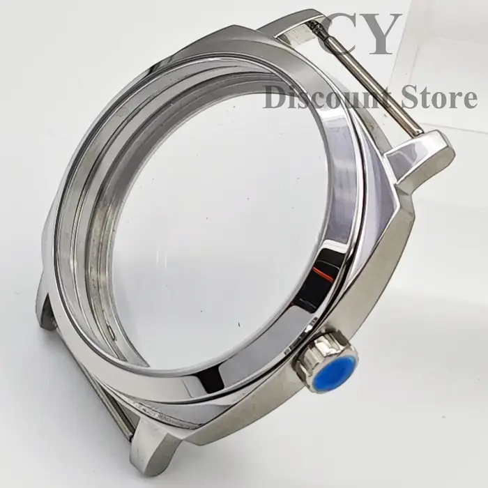 RICHUS ETA6497 Boîtier de montre 42mm en acier inoxydable argenté, verre saphir, compatible avec les mouvements ETA 6497 6498 ST3600, accessoire de montre