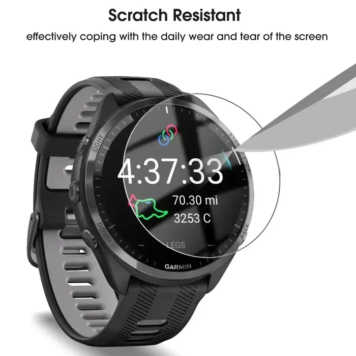 Protecteur d'écran de montre en verre trempé, Film en verre anti-rayures pour Garmin Forerunner 965 955 945 935 735XT 165 265 255 265S 255S