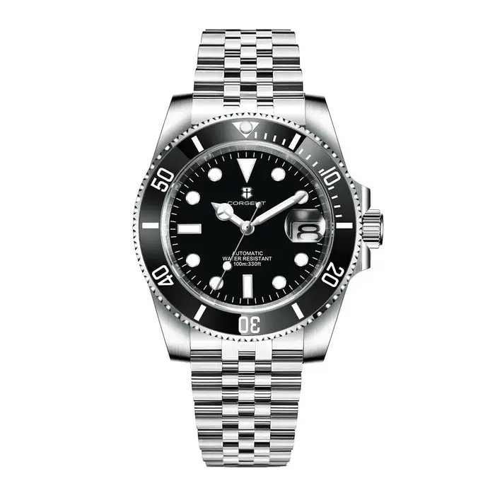 Montre de plongée Corgeut 40MM pour hommes, montres automatiques NH35, 10 bars, lunette en céramique