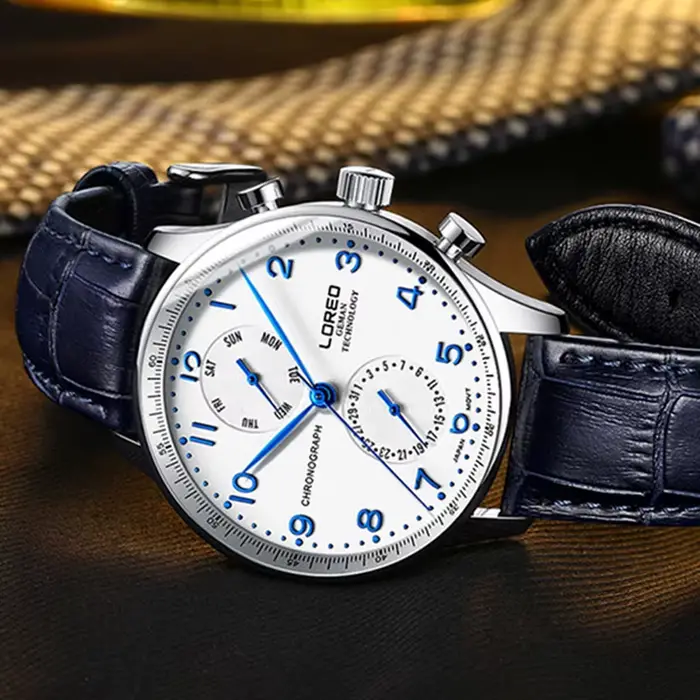 LOREO Montre de luxe de marque haut de gamme pour hommes