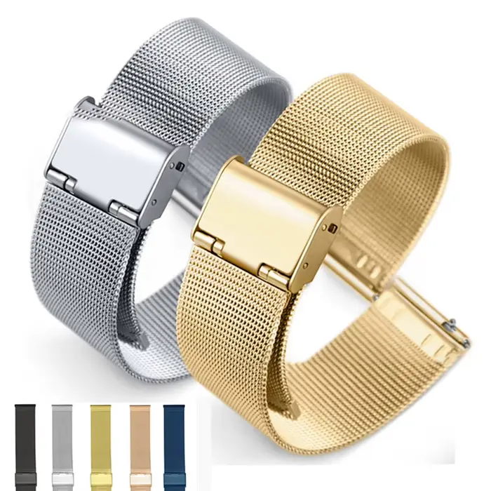 Bracelet de montre en maille d'acier inoxydable