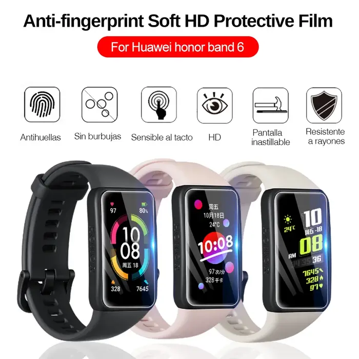 Film de protection souple HD pour montre Huawei Band 8 7 6 Pro