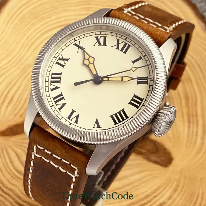 Montre automatique vintage de plongée Tandorio pour hommes, étanche 20 BAR, mouvement japonais NH35A PT5000, chiffres romains, verre saphir, 39 mm