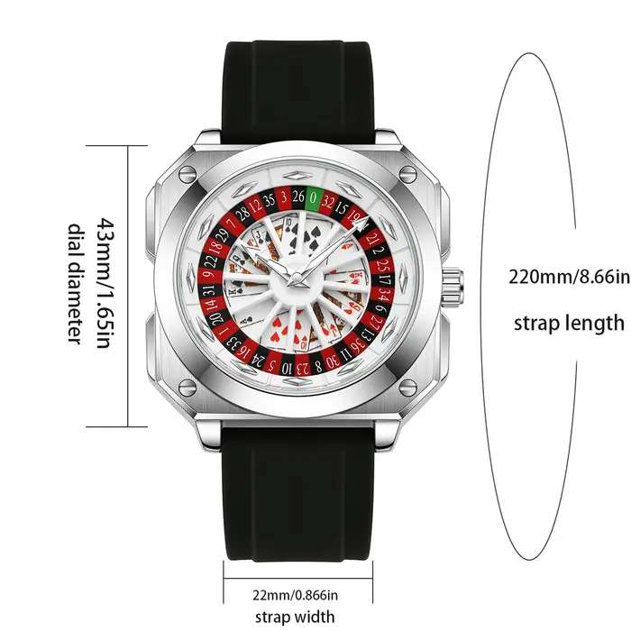 2025 nouvelle montre à Roulette pour hommes VA VA VOOM marque originale Style sportif mode bracelet en Silicone