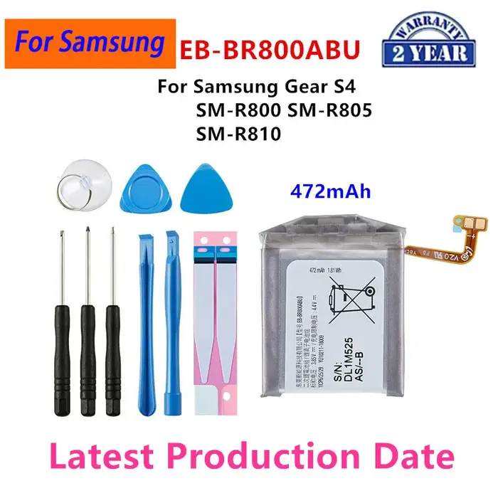 Batterie EB-BR800ABU EB-BR880ABY EB-BR890ABY pour montre Samsung Gear S4 40mm/42mm, montre intellige