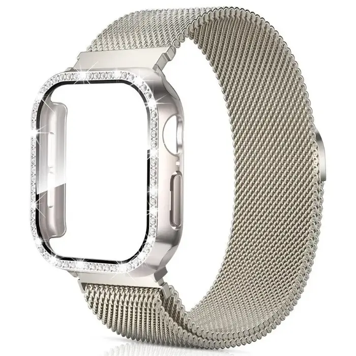 2in1 boucle milanaise + étui pour montre Redmi 6 5 4 3Active 3Lite diamant couverture + bracelet