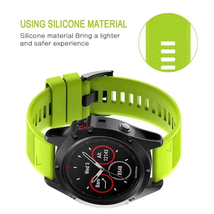 Bracelet de montre Correa Forerunner 955 Solar 965 935 945 QuickFit, bracelet en silicone pour Garmin Fenix 7 7X 6 6X Pro 5 5X, 22mm, 26mm