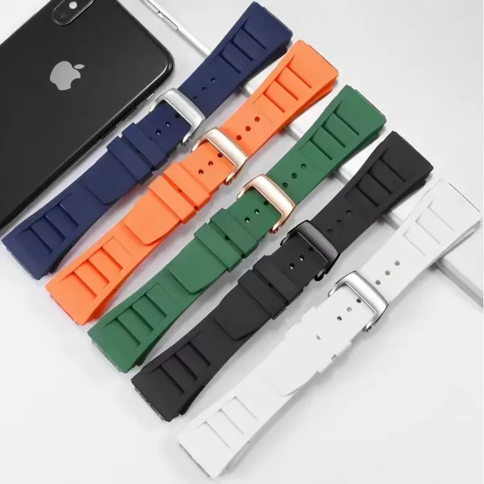 Bracelet de montre en caoutchouc souple de haute qualité