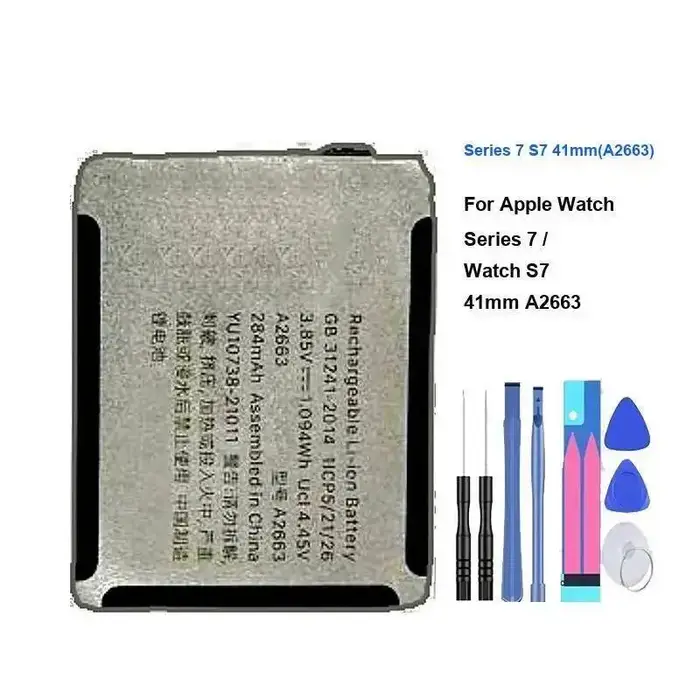 Alimentation Stable pour Apple Watch Iwatch série 7 S7 41Mm A2663 batterie 284Mah