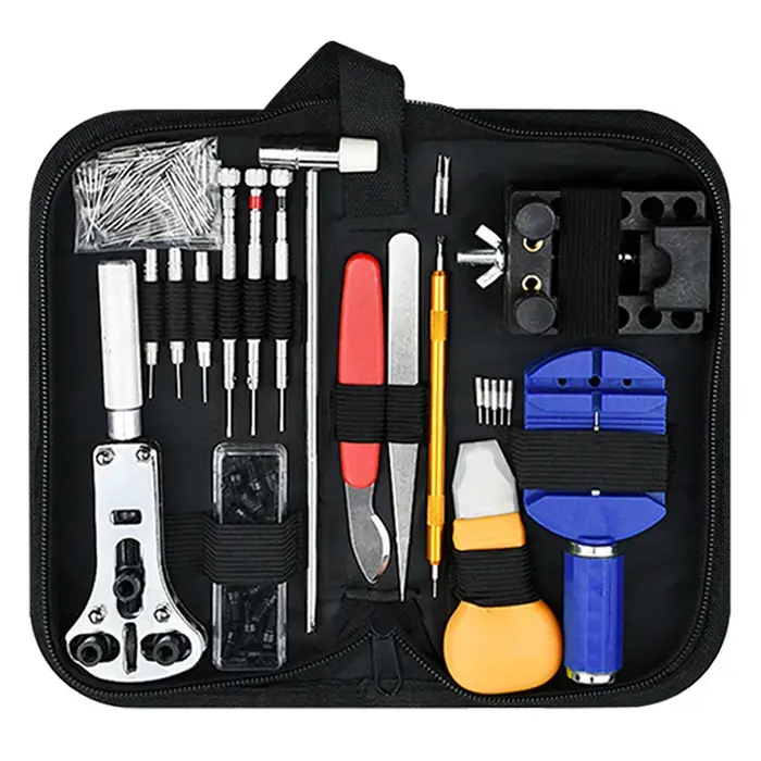 Kit d'outils de réparation d'ouvreur de montre, étui de montre, lien d'ouvreur, sac de rangement de
