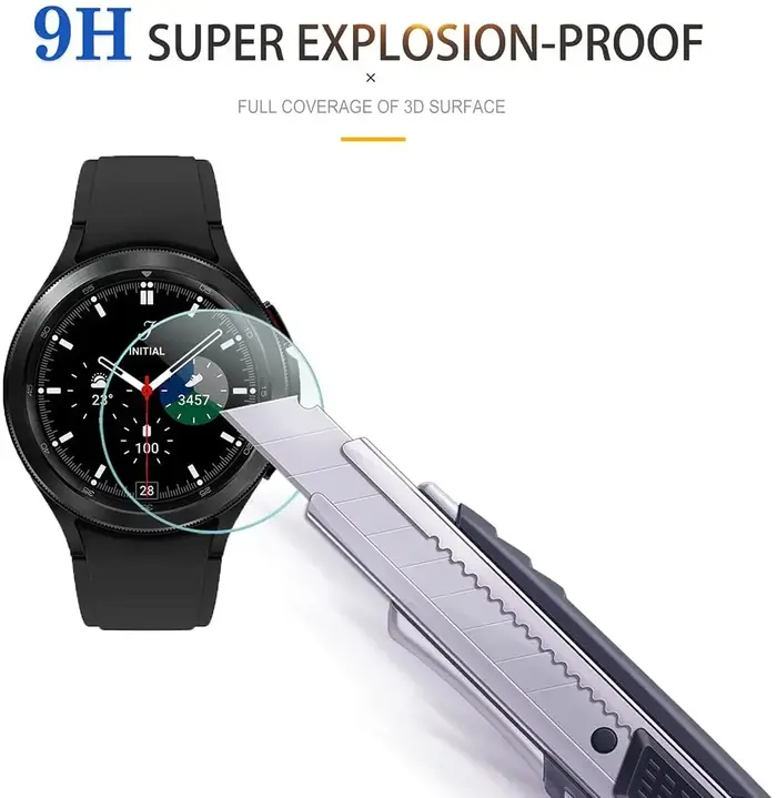 Verre trempé 9H pour Samsung Galaxy Watch 4 5 6 7 8 40/44mm Classic 42/46mm Watch7 Watch8 44 40mm