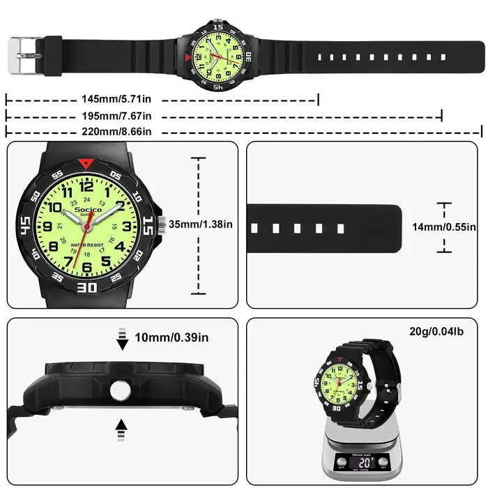 Nouvelles montres pour enfants SOCICO pour filles, bracelet en silicone, montre à quartz ronde pour enfants, montre pour garçons, horloge pour étudiants, jouets cadeaux
