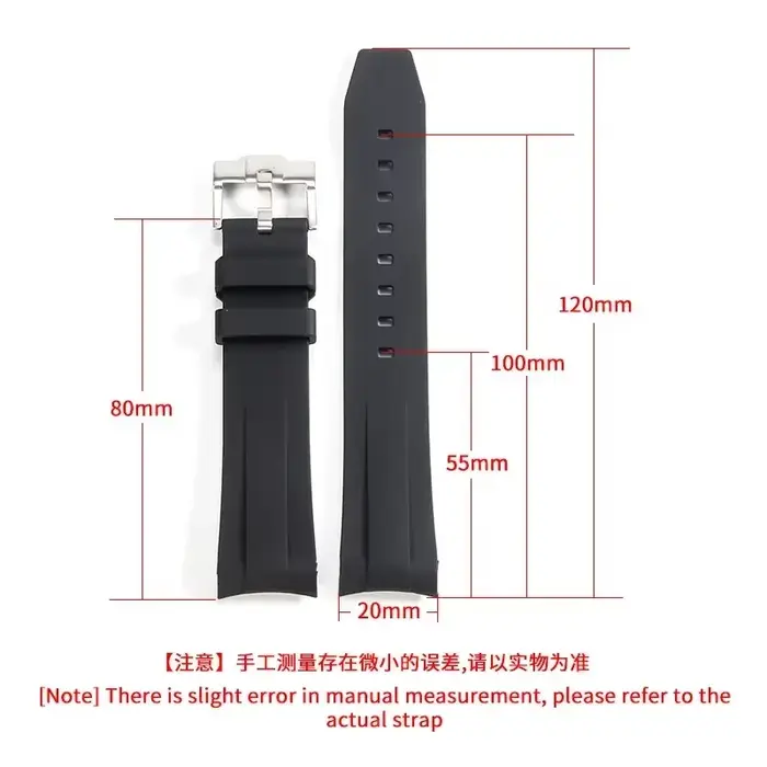Bracelet de montre à extrémité incurvée