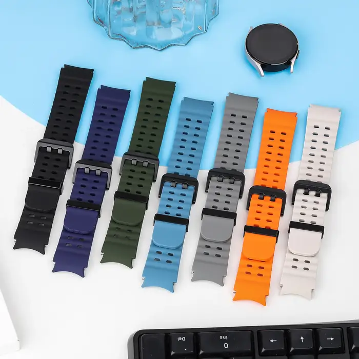 Bracelet pour Samsung Galaxy Watch 7/6/5 Pro/4 classique 40mm 44mm Sport Silicone sans espaces poignet correa