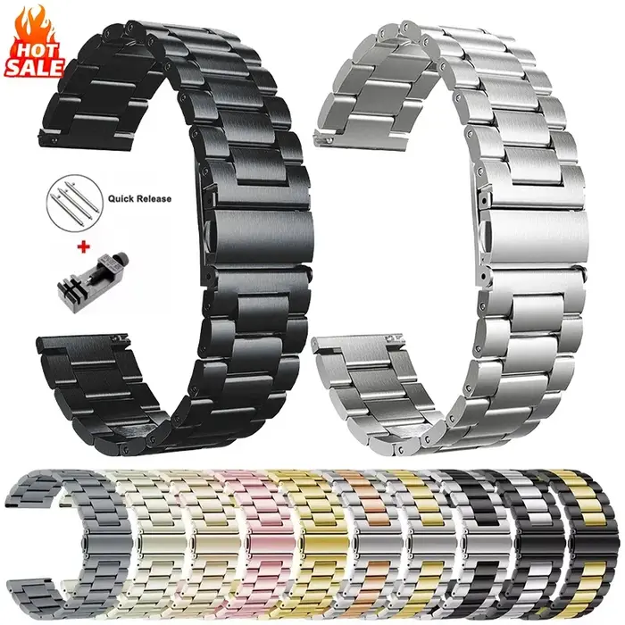 Bracelet en acier inoxydable 22mm pour montre Redmi 5 Active 5 Lite