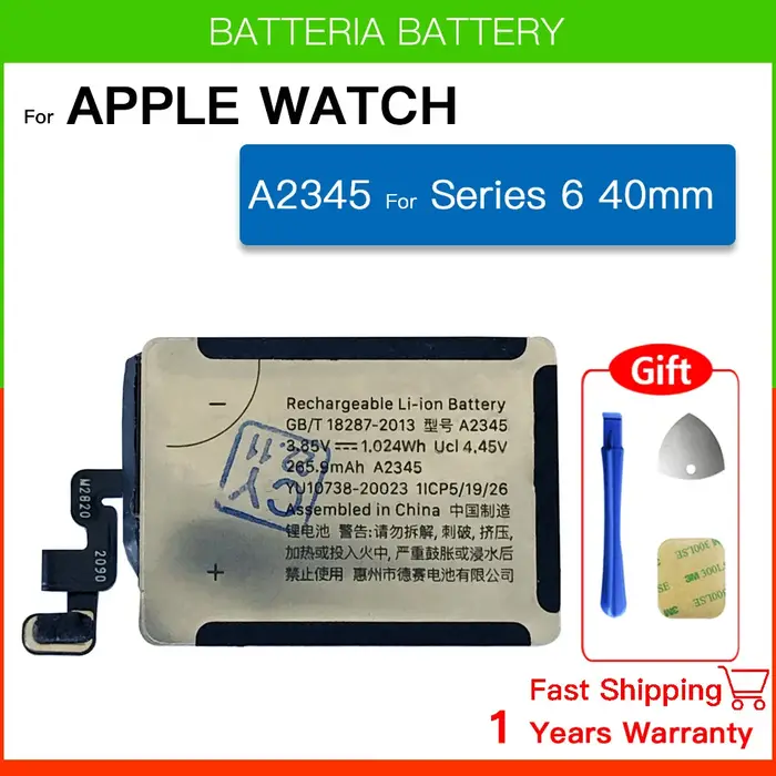 Batterie de remplacement pour Apple Watch Series SE 3 4 5 6 7 8 9 10 pour IWatch S3 S4 S5 S6 S7 S8 S9 Bateria 38/40/41/42/44/45/46/49mm