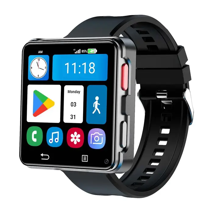 S222 montre intelligente 4G carte SIM 4GB RAM 64GB ROM MTK6761 Android 11.0 avec 800W double caméra WIFI GPS 2.64 "grand écran Smartwach