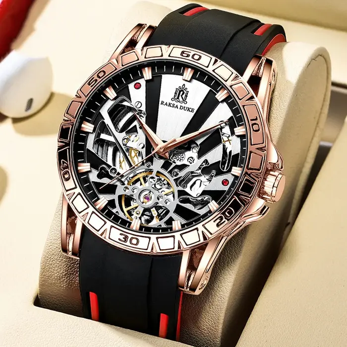 Tourbillon mécanique montre pour hommes de luxe Design de mode décontracté automatique sport étanche homme montre-bracelet Relogio Feminino