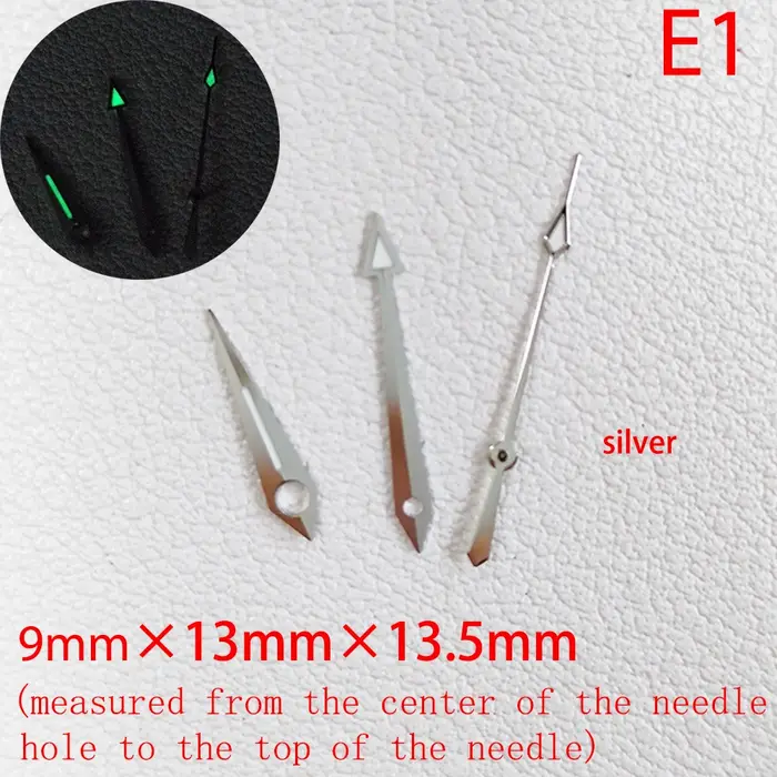 Accessoires de montre série ETA, pointeur de montre à main vert bleu super lumineux, adapté aux aigu
