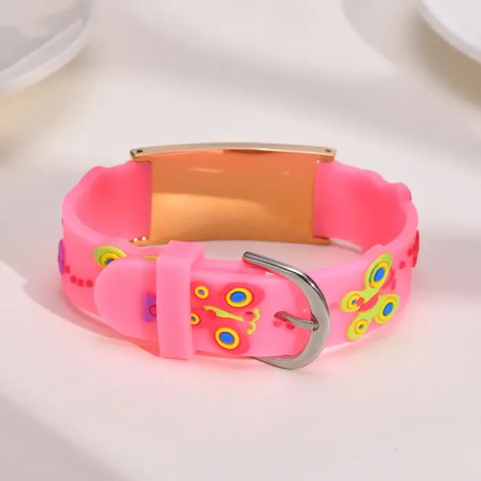 Bracelets personnalisés en Silicone en acier inoxydable