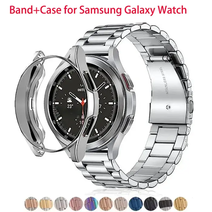 Bracelet + étui pour Samsung Galaxy Watch 7 6 5 4 44mm 40mm classique 46mm 42mm