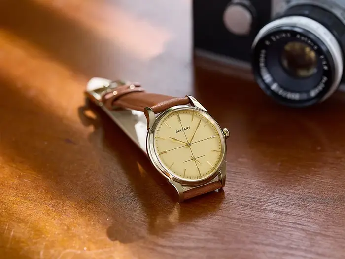 Baltany hommes PIlot montre 38.5mm rétro mécanique montre-bracelet saphir 50m étanche petit deuxième cadran ST1701 ST1700