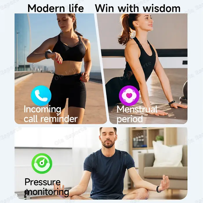 Bracelet intelligent, moniteur de fréquence cardiaque, de pression artérielle, podomètre, étanche, moniteur d'activité physique, pour hommes et femmes, Bracelet électronique Ht22