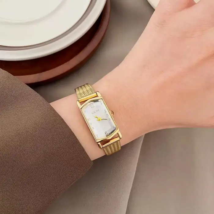 Montres pour femmes, cadran carré élégant, mouvement à quartz, montre-bracelet étanche en acier inoxydable, montre pour femmes, cadeau féminin, cadeau femmes