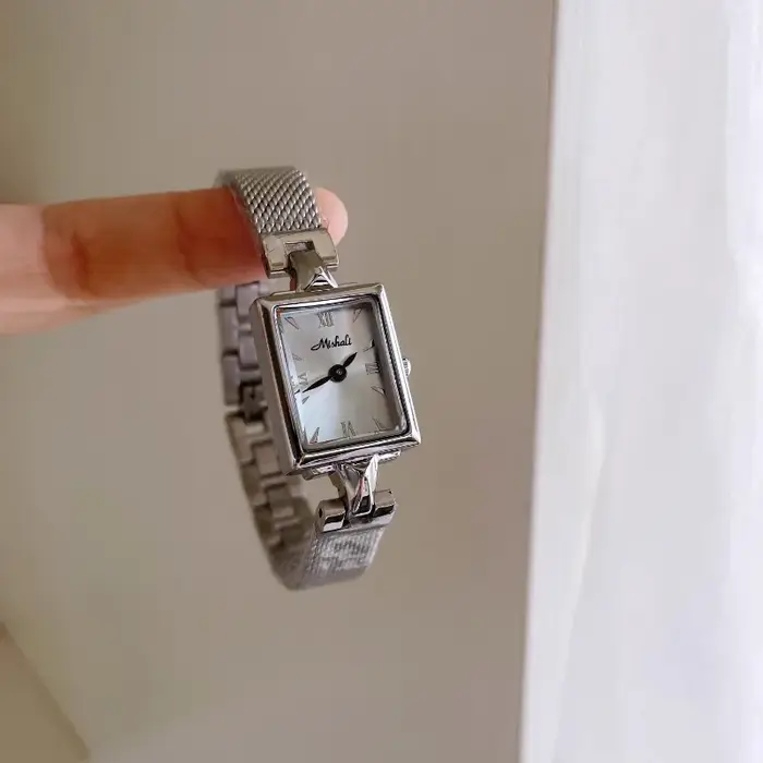 Ice Blue Premium Sense carré bracelet en acier montre femmes lieu de travail filles dames montres