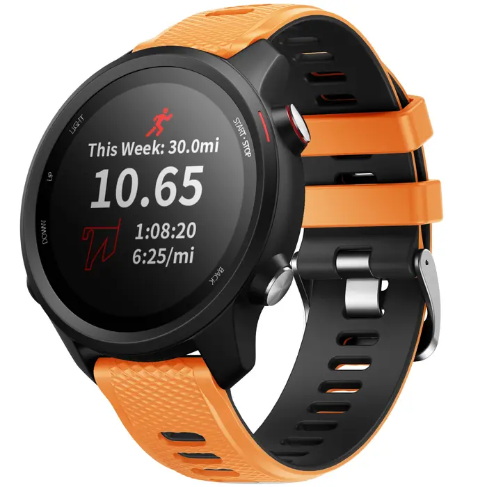 Bracelet de sport en Silicone bicolore de 20mm, pour montre de course Garmin Forerunner 235 245 158 165 570 (42MM)