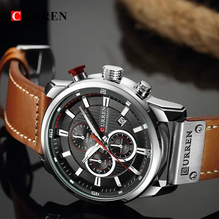 Montre chronographe à quartz pour homme CURREN 8291