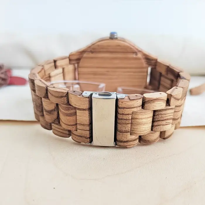 Montres-bracelets en bois Vintage pour hommes et femmes