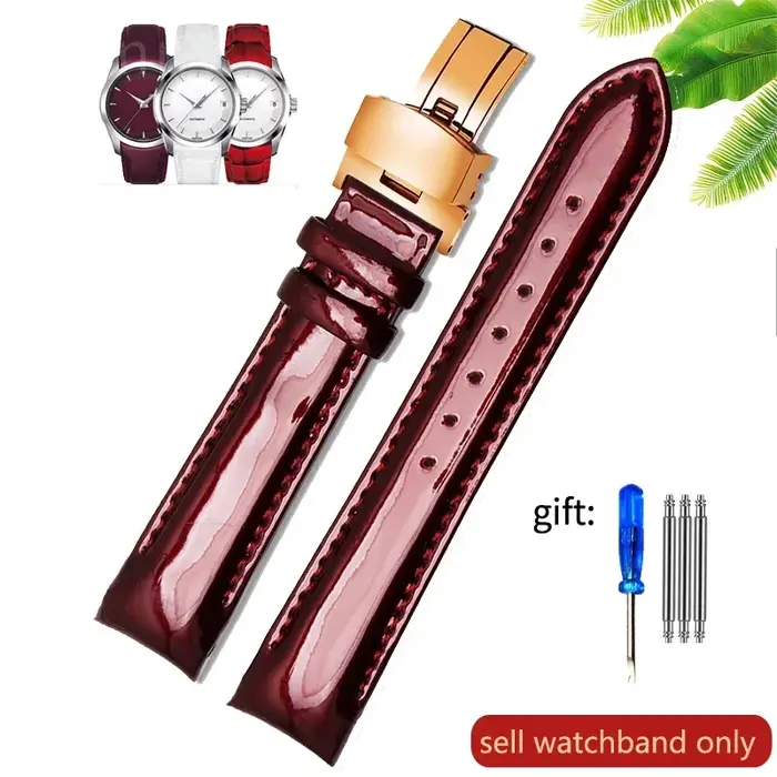 Bracelet de montre en cuir véritable pour femme
