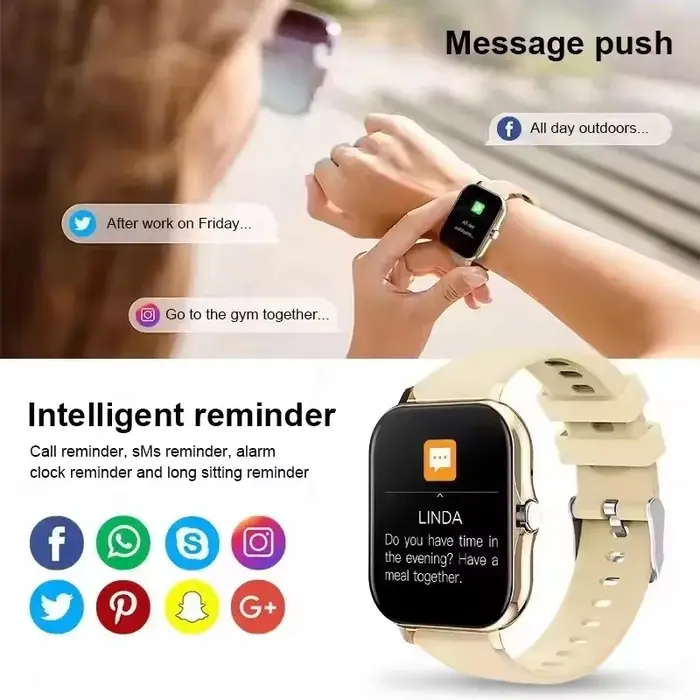 Montre connectée avec écran tactile complet
