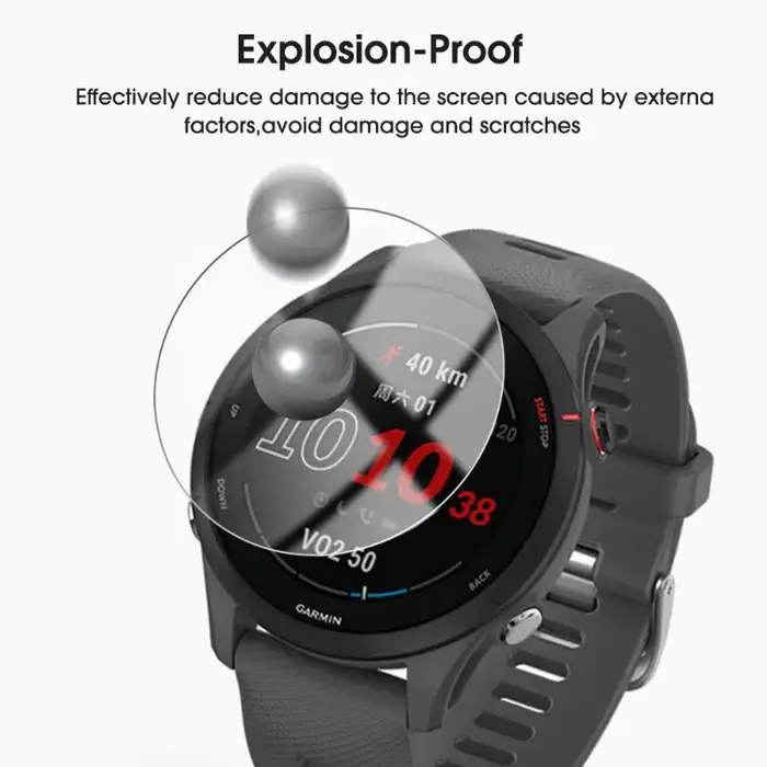 Protecteur d'écran en verre pour montre intelligente Garmin