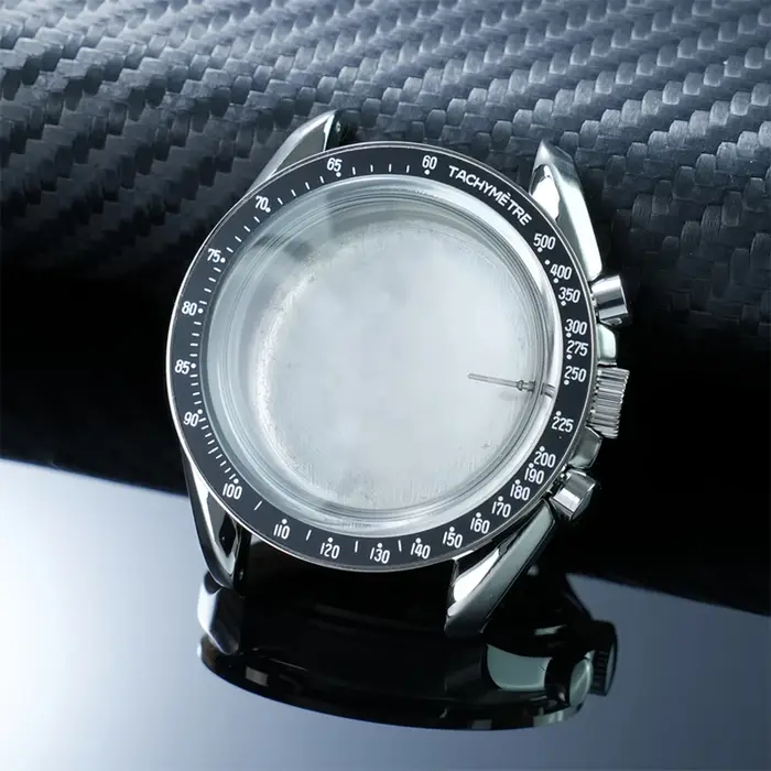 Boîtier de montre Moonswatch amélioré, boîtier en métal de 42mm, lunette entièrement en acier, coque