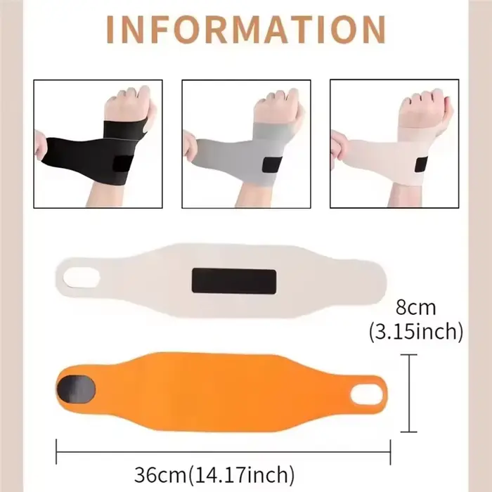 1 pièce de bracelet élastique Anti-entorse, protège-poignet avec Support réglable, gaine de Tendon à Compression élastique respirante
