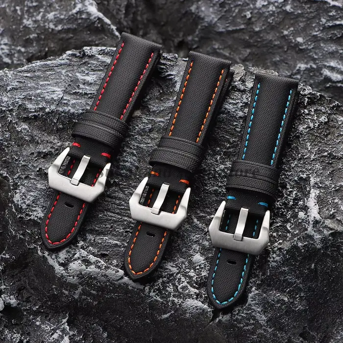Bracelet de montre en toile de voile de qualité supérieure pour Seiko pour Panerai pour Blancpain 20mm 22mm 24mm