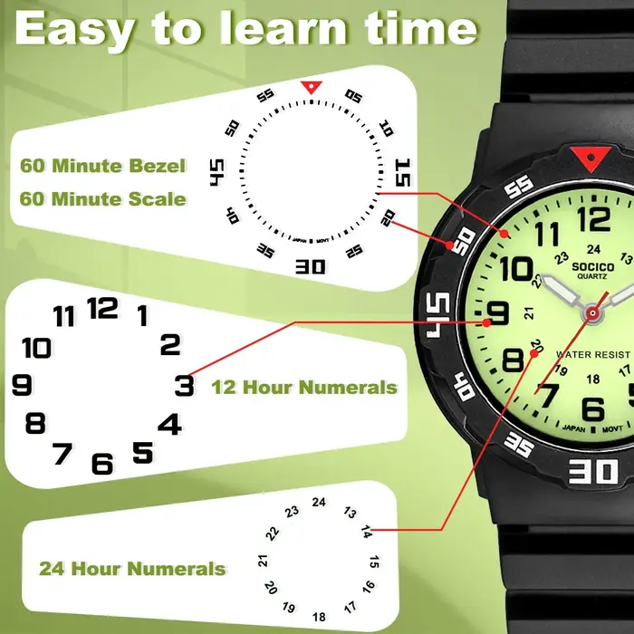 Nouvelles montres pour enfants SOCICO pour filles, bracelet en silicone, montre à quartz ronde pour enfants, montre pour garçons, horloge pour étudiants, jouets cadeaux