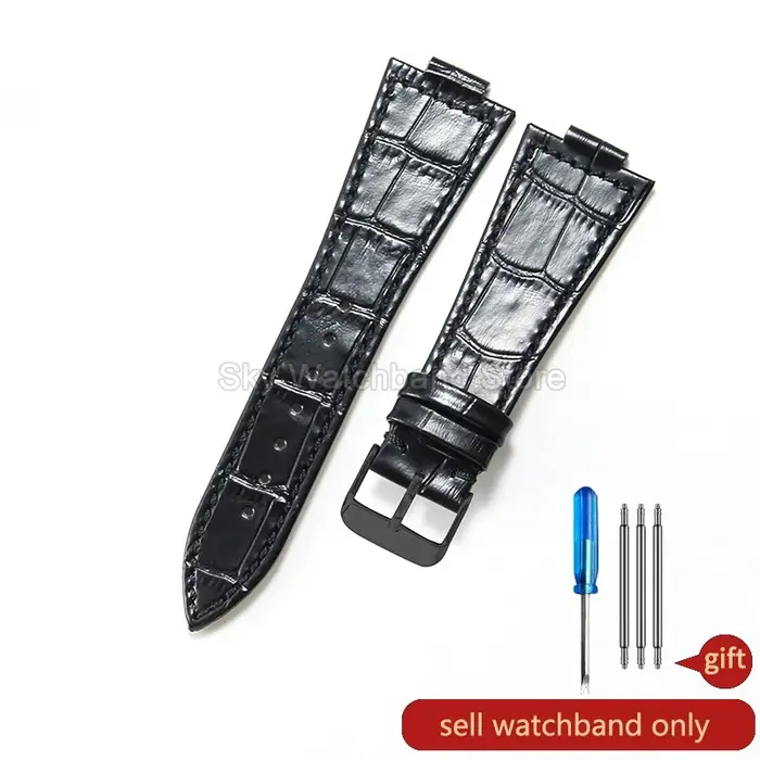 Bracelet de montre en cuir véritable classique 12 mm pour Tissot PRX